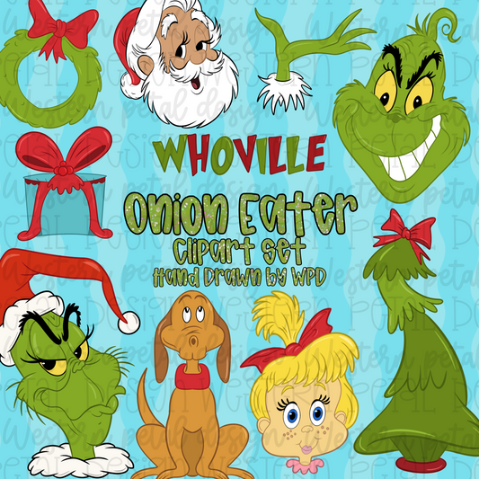 Onion Eater Hand Drawn Clipart Bundle
