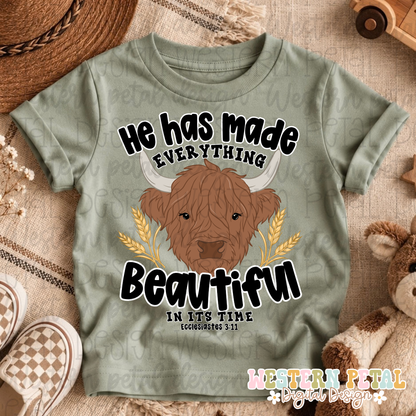Ecclesiastes 3:11 Highland Cow Designs HHC x WPD x MD x CRD