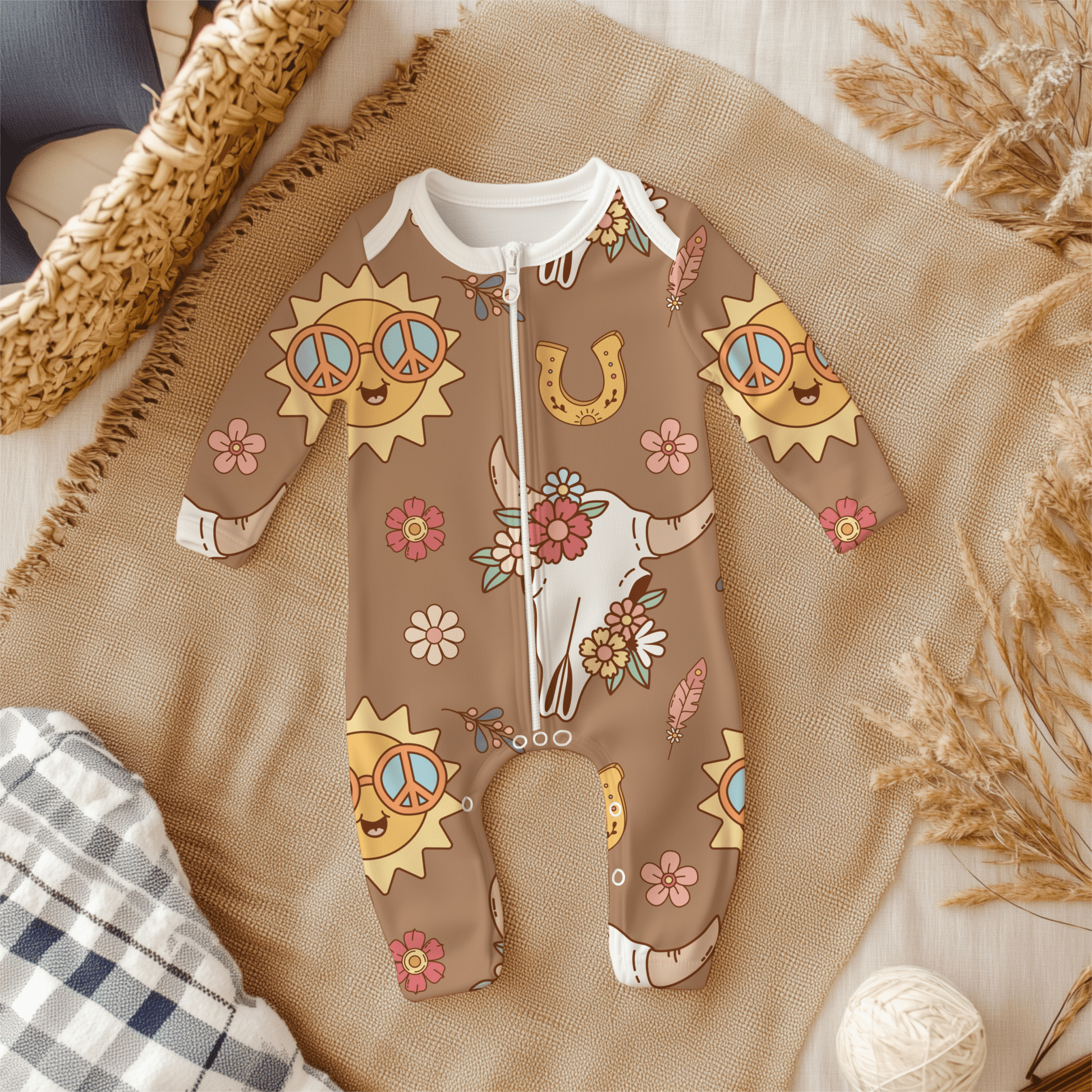 Boho Western Seamless File - Western Petal Design