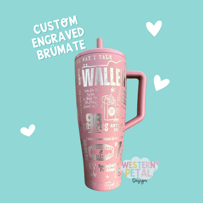 Custom Laser - Engraved BrüMate Era Tumbler (30 oz & 40 oz) - Western Petal Design