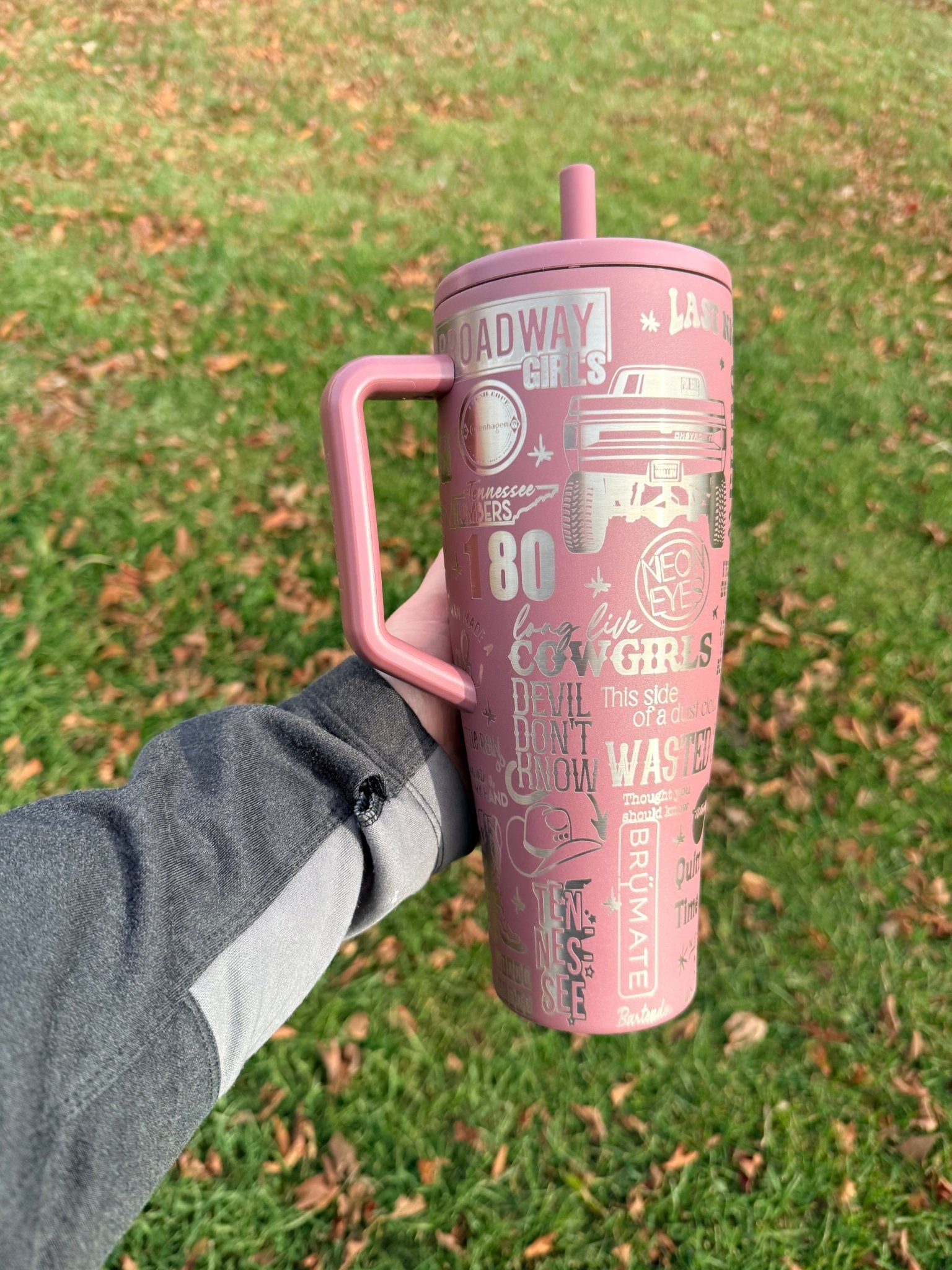 Custom Laser - Engraved BrüMate Era Tumbler (30 oz & 40 oz) - Western Petal Design