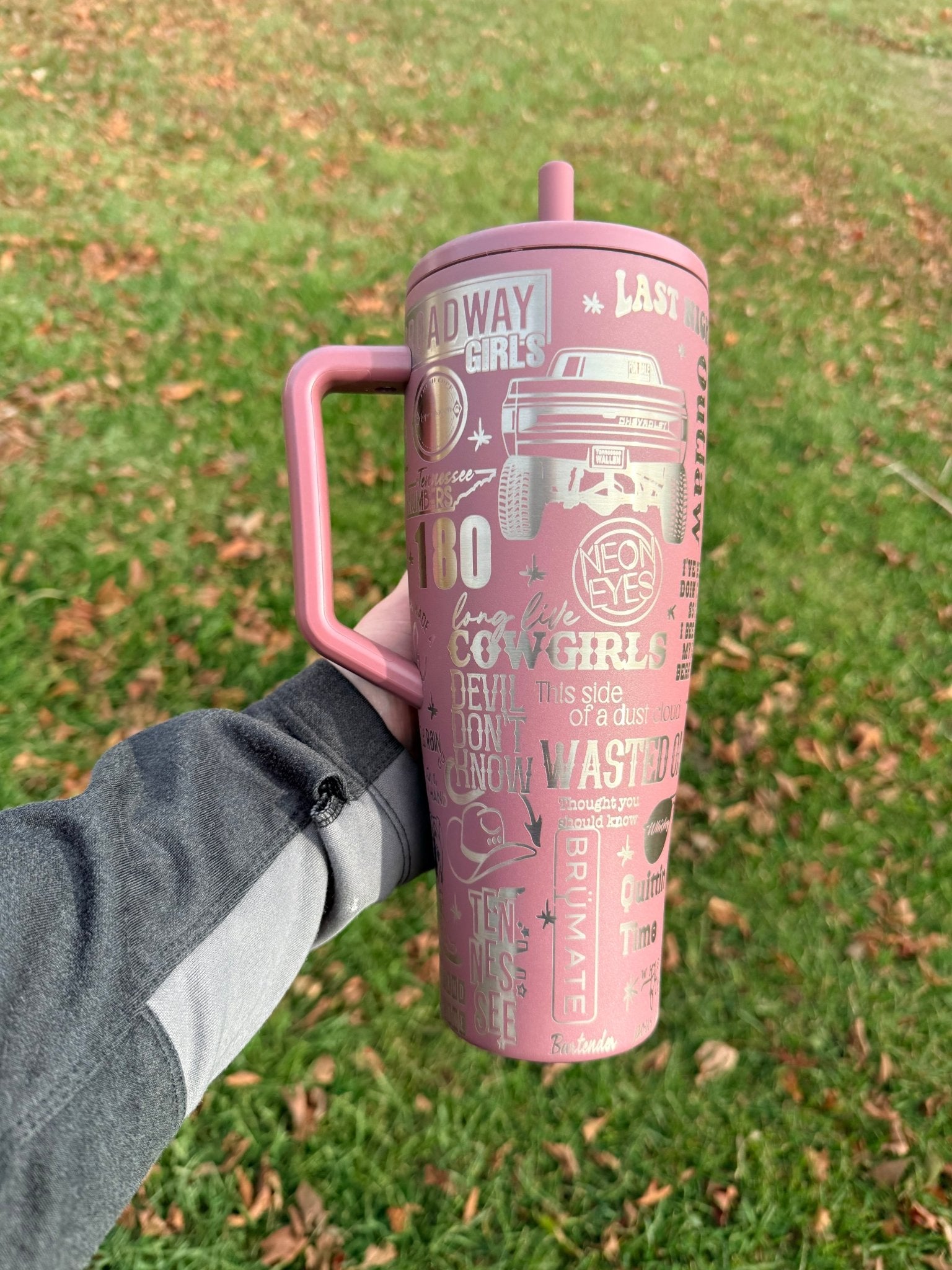 Custom Laser - Engraved BrüMate Era Tumbler (30 oz & 40 oz) - Western Petal Design