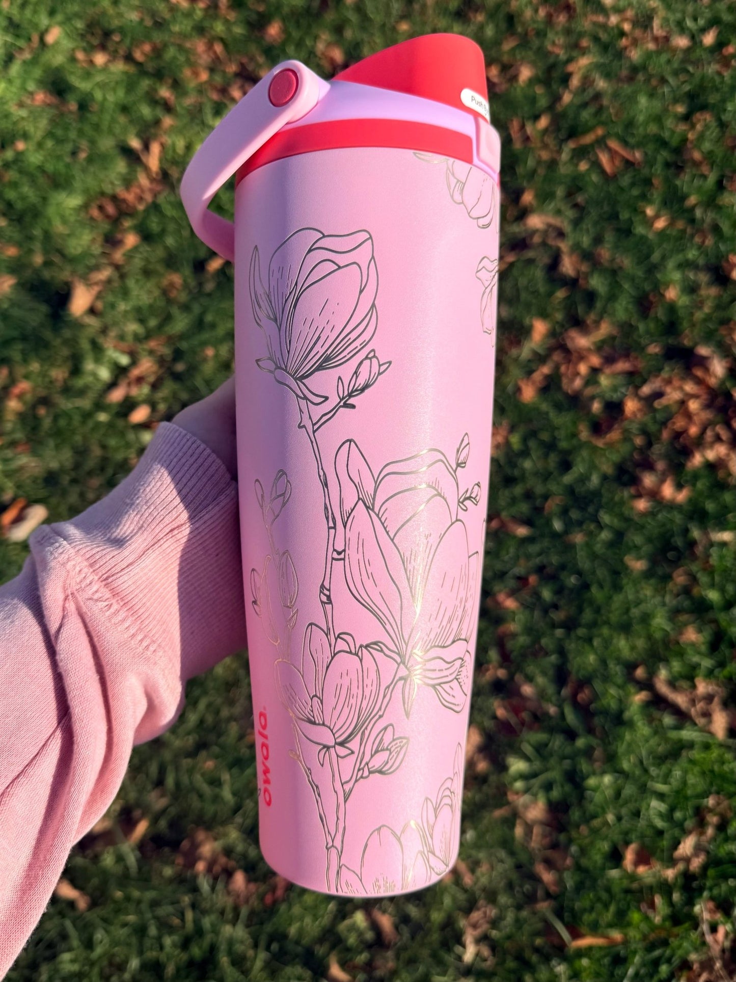 Customized Owala Freesip | Strawberry Shortcake Color | Name Added | 30 or 40 oz - Western Petal Design