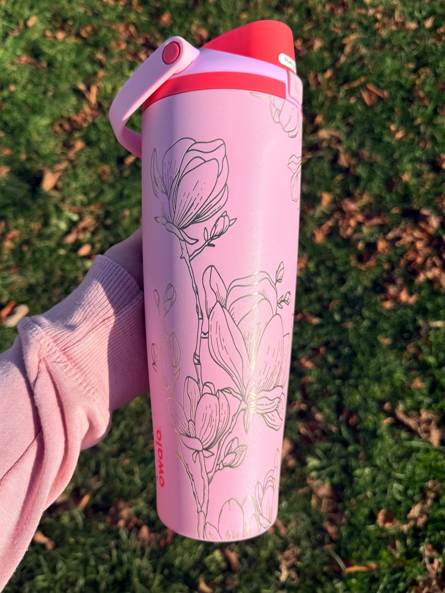 Customized Owala Freesip | Strawberry Shortcake Color | Name Added | 30 or 40 oz - Western Petal Design