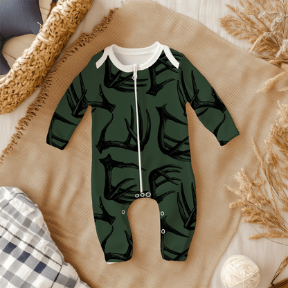 Green Antlers seamless file - Western Petal Design