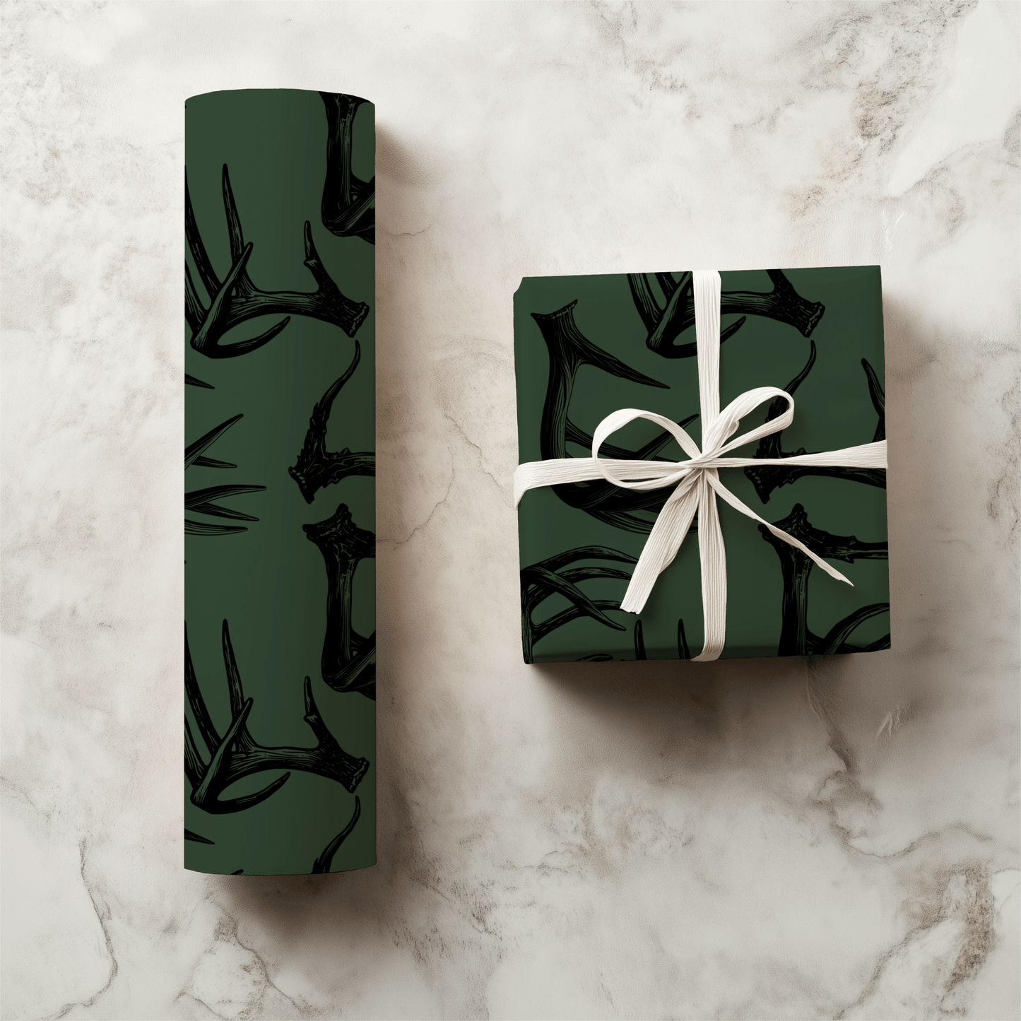 Green Antlers seamless file - Western Petal Design