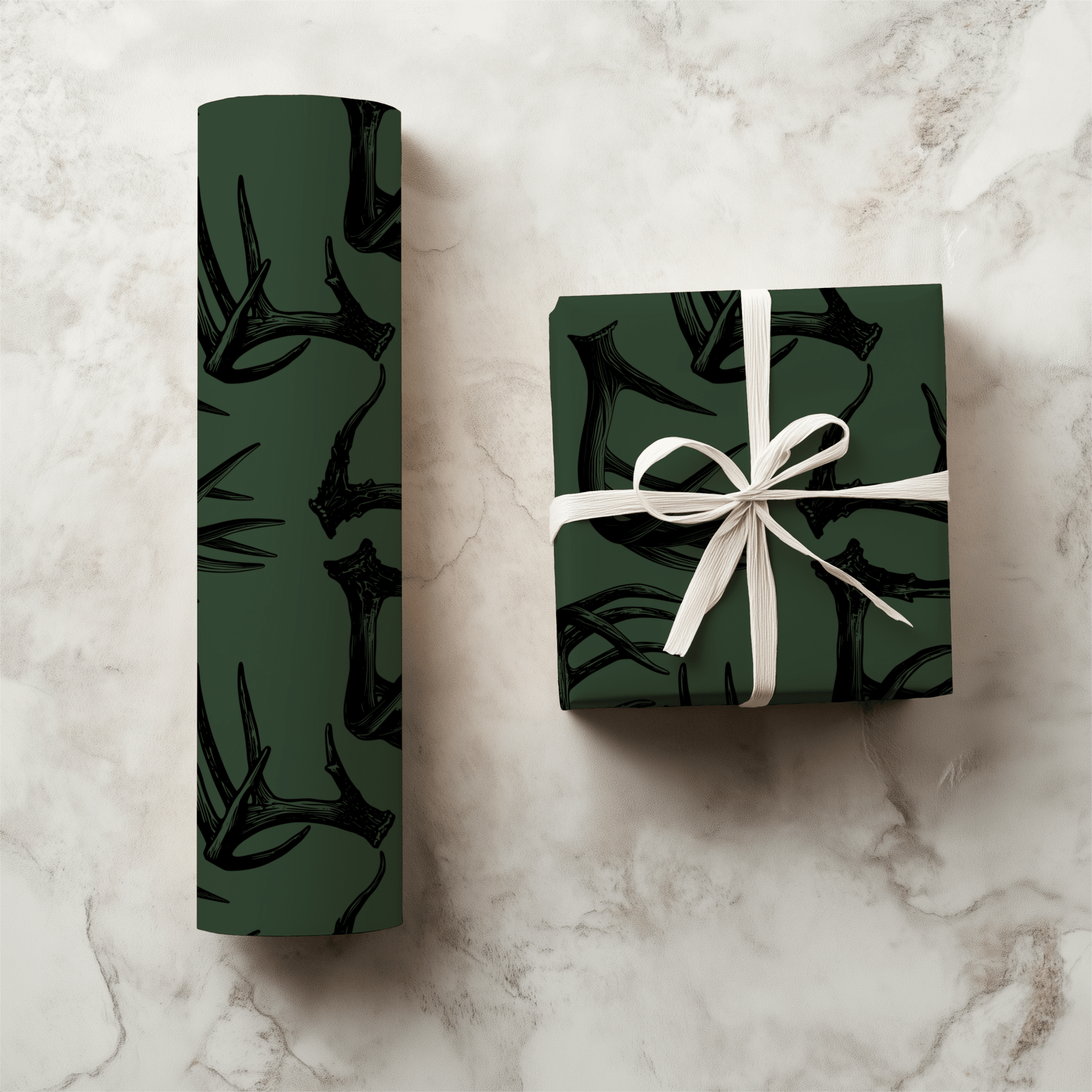 Green Antlers seamless file - Western Petal Design