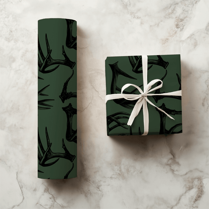 Green Antlers seamless file - Western Petal Design