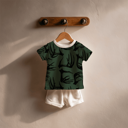 Green Antlers seamless file - Western Petal Design