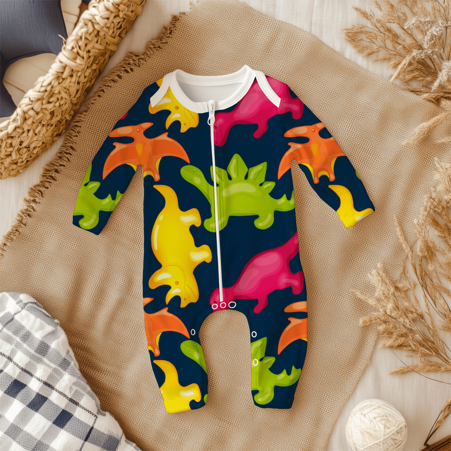 Gummy Dinos Seamless File PNG - Western Petal Design