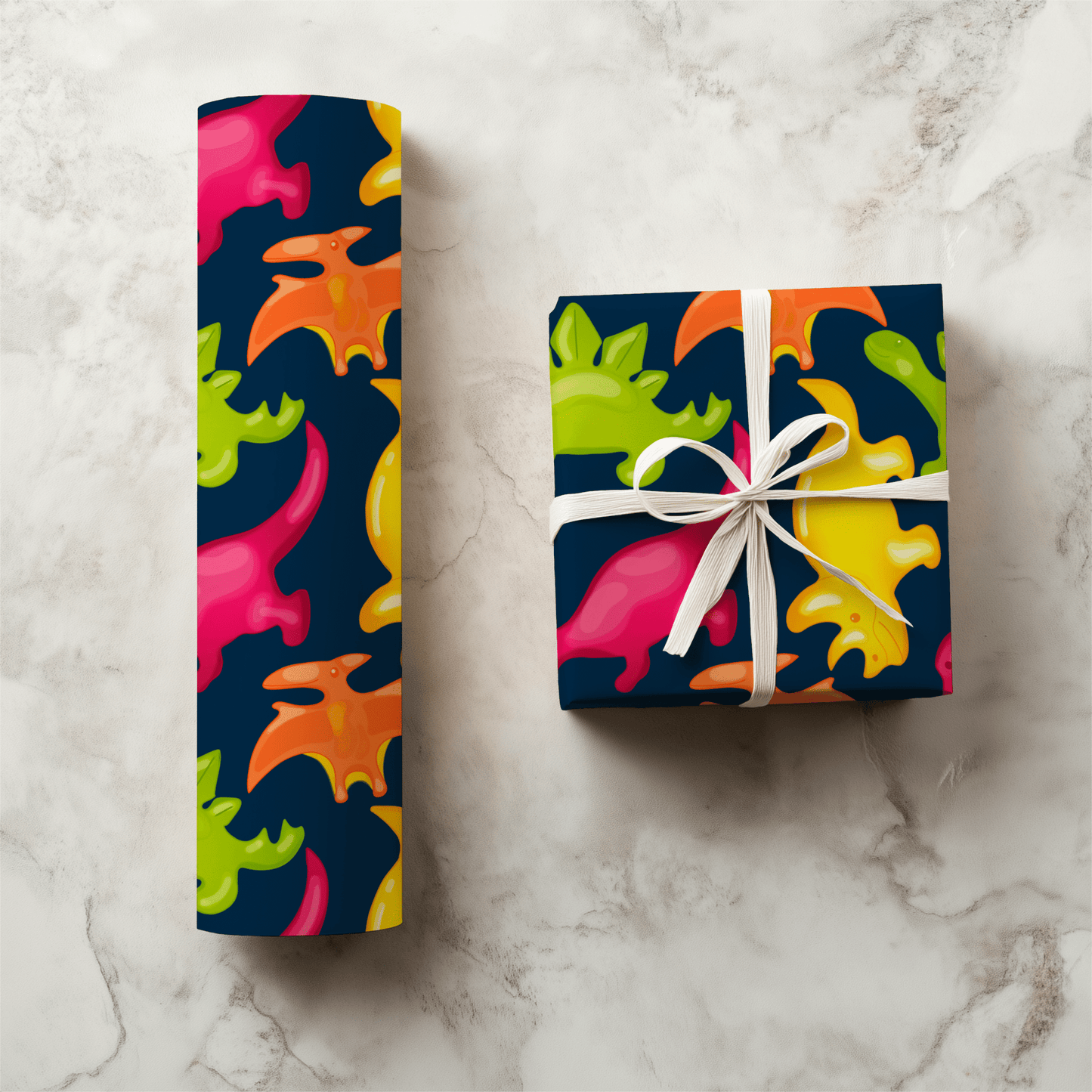 Gummy Dinos Seamless File PNG - Western Petal Design