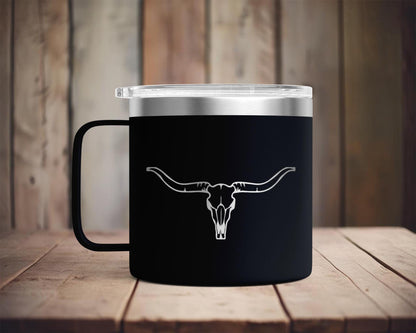 Bull Skull Horns Laser Engraving Clipart | Western Decor (SVG, PDF, AI)