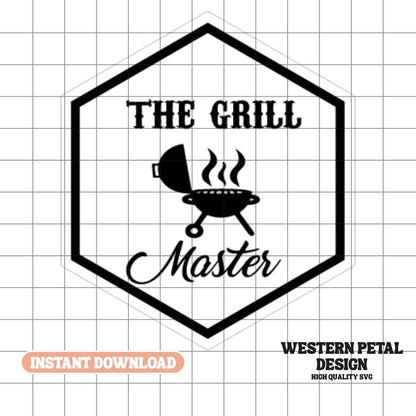 Grill Master Hat Patch SVG – Funny Laser Engraving Design (Digital Download)