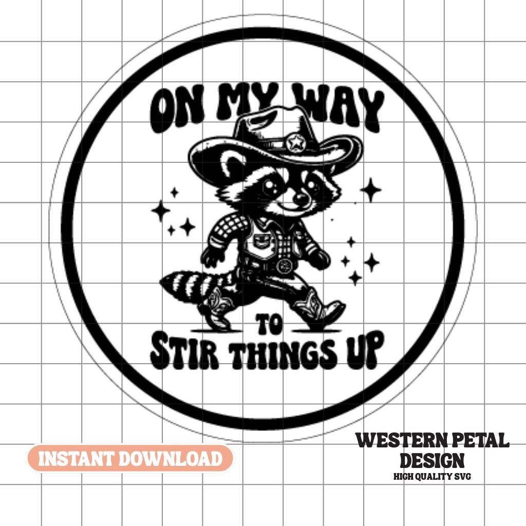 Funny Raccoon Hat Patch SVG – Laser Engraving Design (Digital Download)