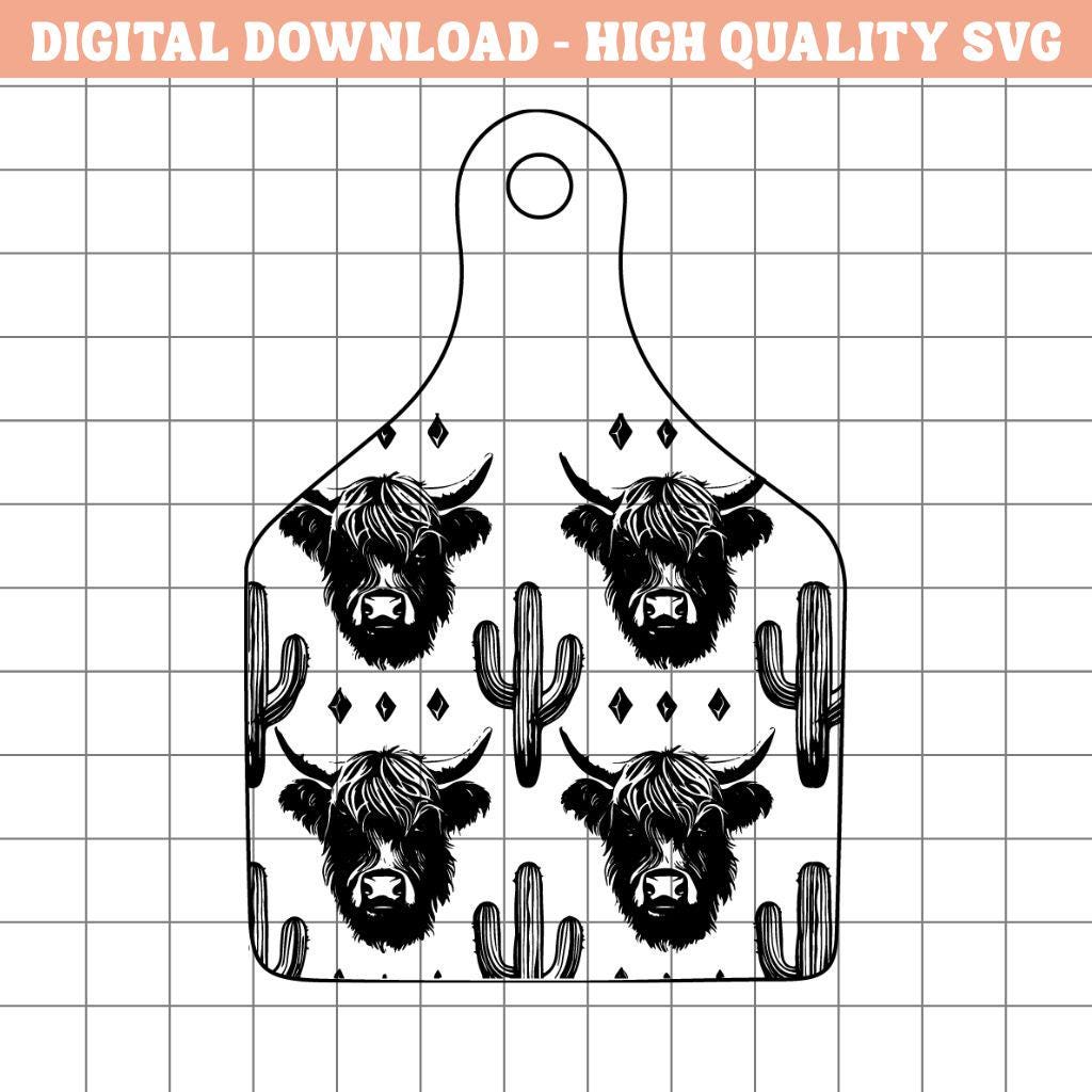 Highland Cow Hat Patch SVG – Funny Western Design (Digital Download)