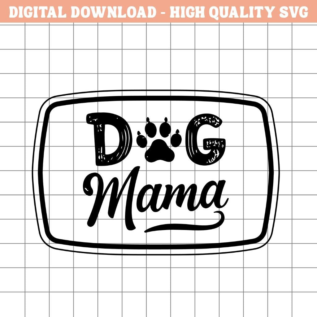 Dog Mama Leather Hat Patch SVG – Laser Engraving Design (Digital Download)
