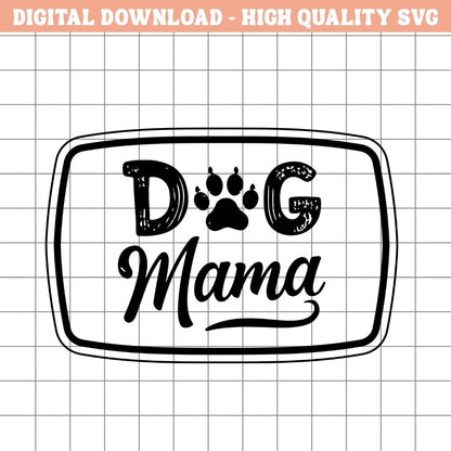 Dog Mama Leather Hat Patch SVG – Laser Engraving Design (Digital Download)