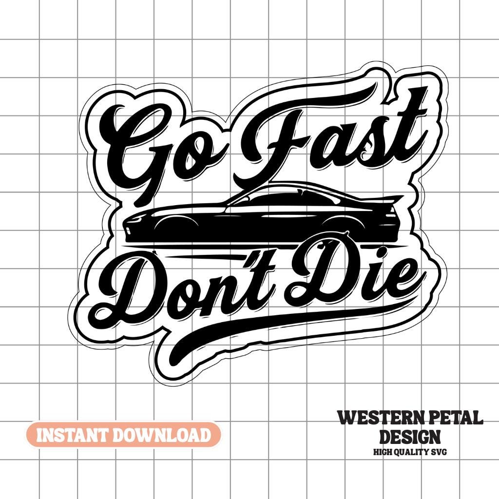 Go Fast Hat Patch SVG - Funny Laser Design (Digital Download)