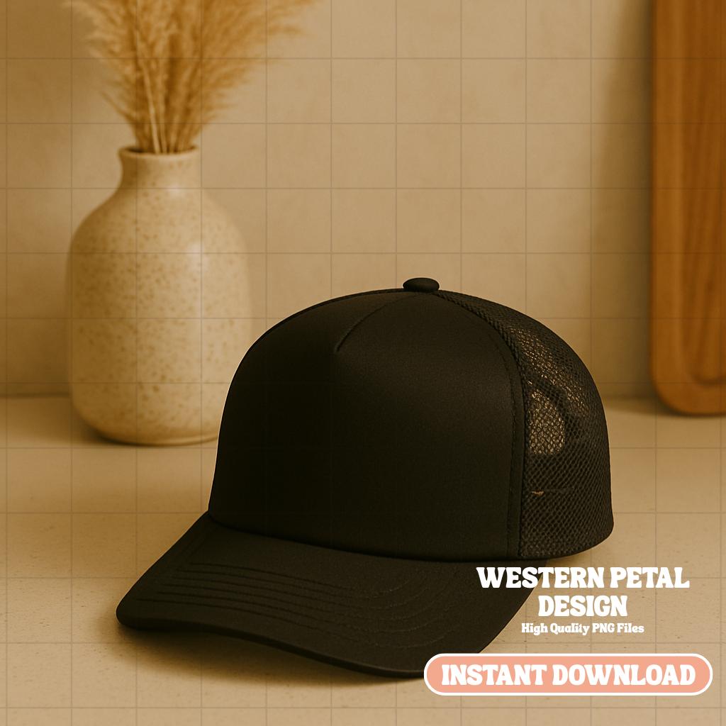 Foam Trucker Hat Mockup Bundle, PNG Files (Digital Download)