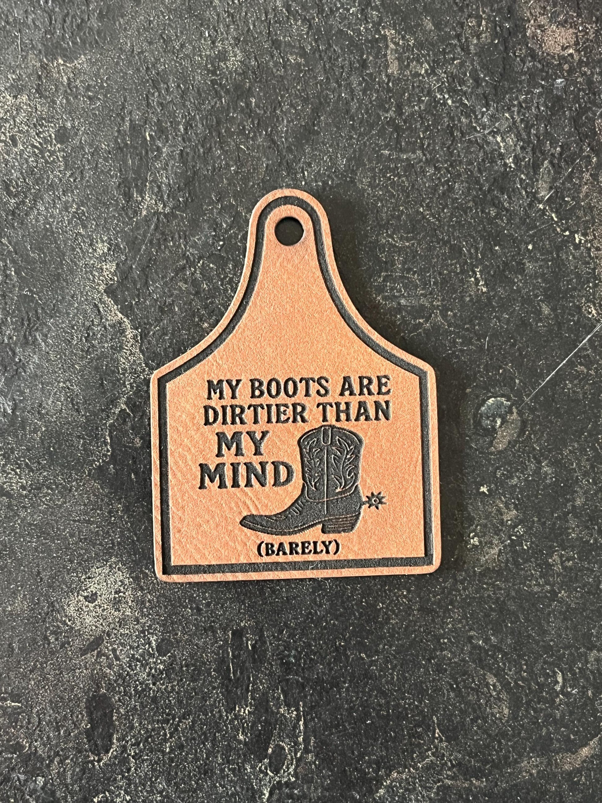 Funny Western Hat Patch SVG – "My Boots Are Dirtier Than My Mind" (Digital Download)