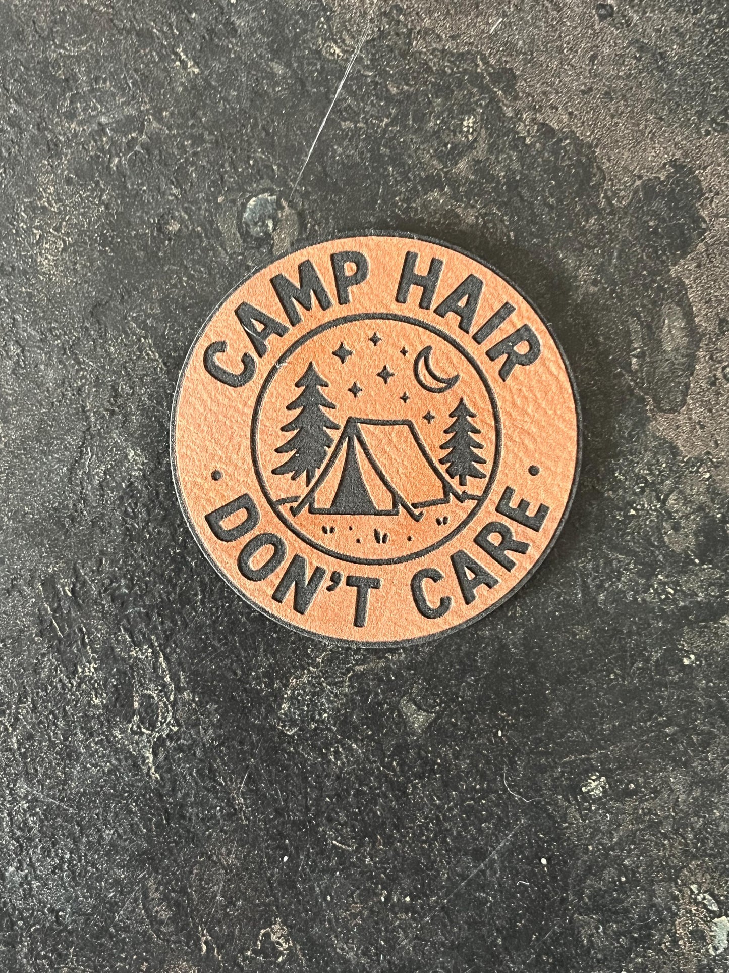 Camping Hair Don't Care SVG - Funny Hat Patch Design (Digital Download)