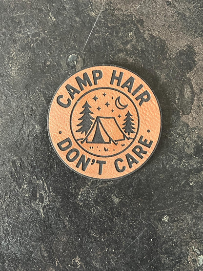 Camping Hair Don't Care SVG - Funny Hat Patch Design (Digital Download)