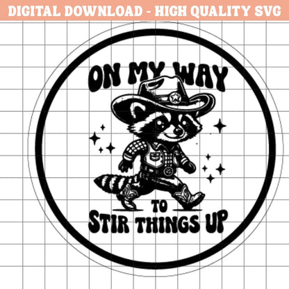 Funny Raccoon Hat Patch SVG – Laser Engraving Design (Digital Download)
