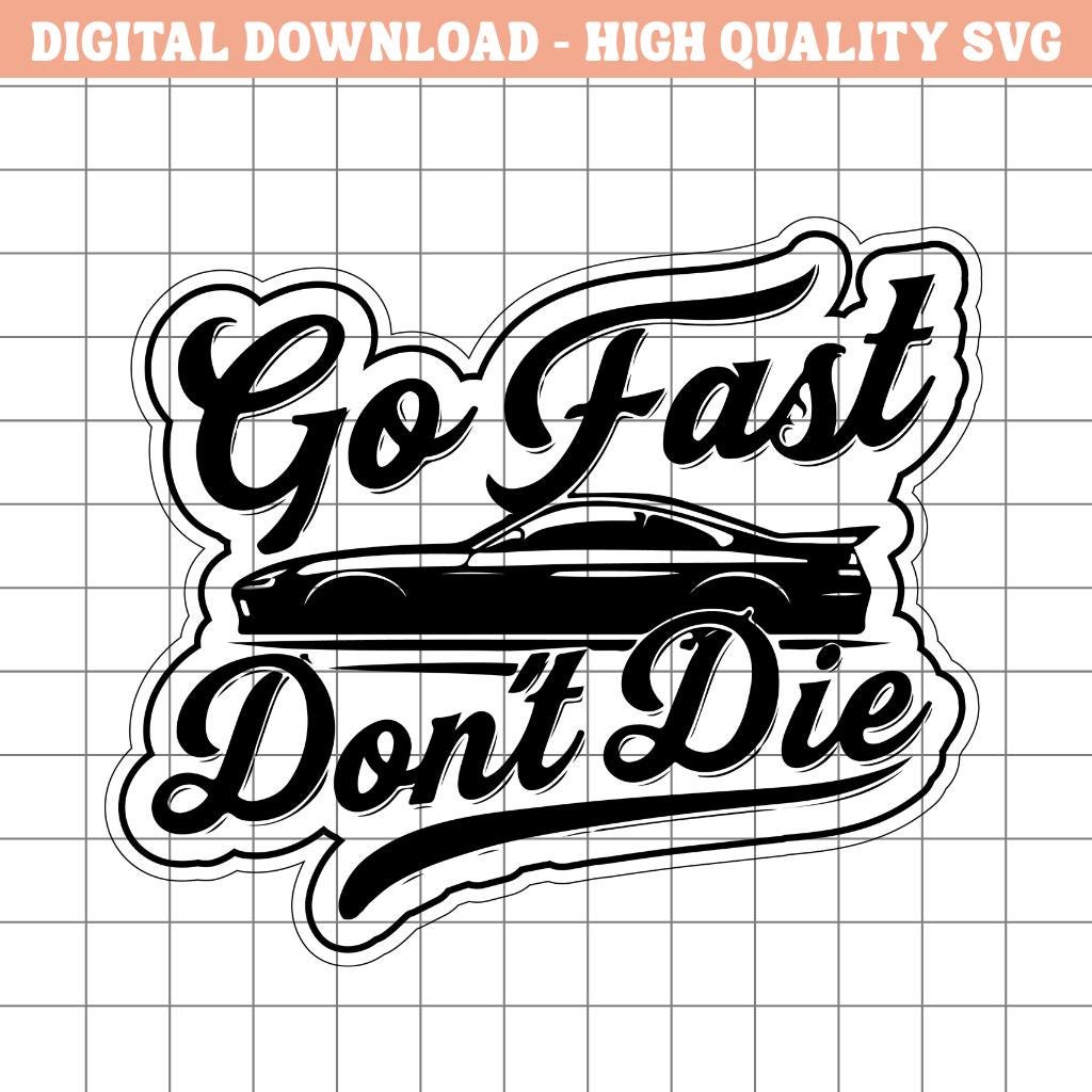 Go Fast Hat Patch SVG - Funny Laser Design (Digital Download)