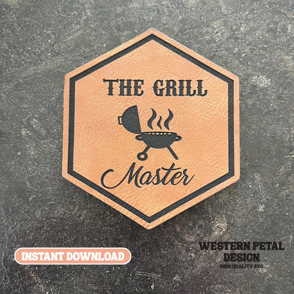 Grill Master Hat Patch SVG – Funny Laser Engraving Design (Digital Download)
