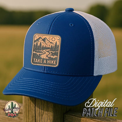Take a Hike Hat Patch SVG – Laser Engraving Design (Digital Download)