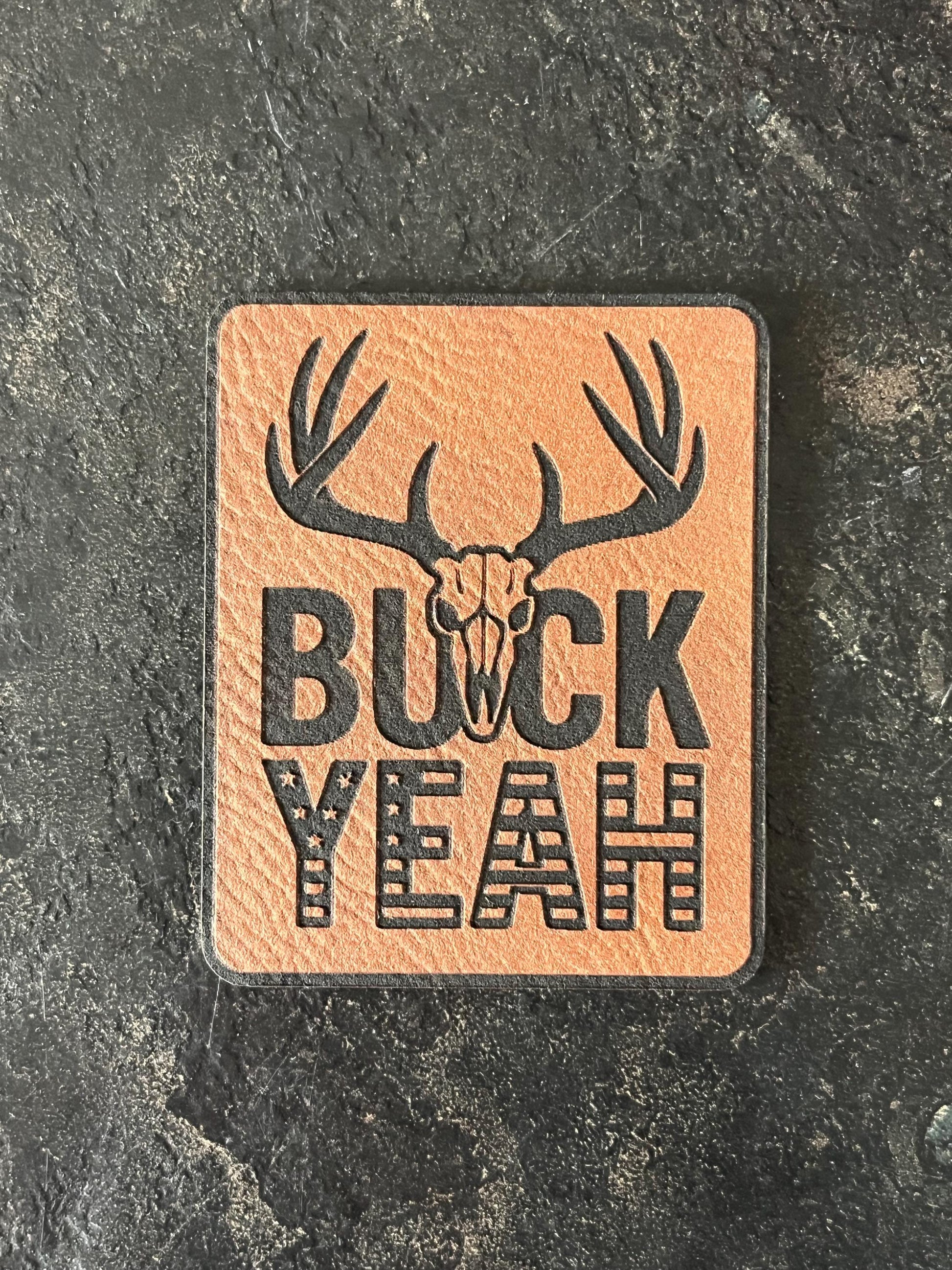 Buck Yeah Deer Hunter Hat Patch SVG – Funny Laser Engraving (Digital Download)