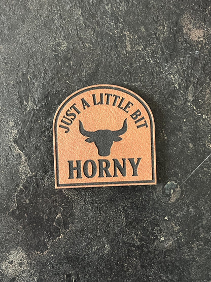 Bull Leather Hat Patch SVG – Adult Humor Laser Engraving Design (Digital Download)