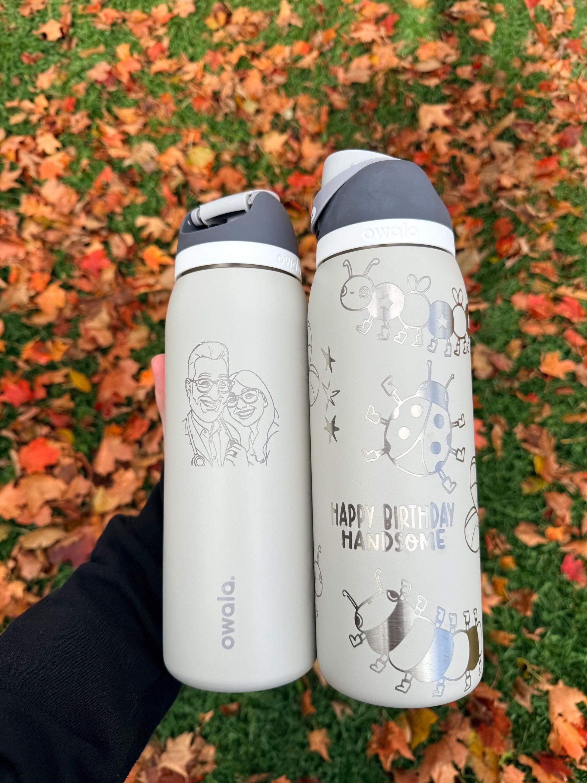 Custom Engraved Owala Tumbler, Personalized Full Wrap, Engraved Owala Cup, Laser Engraved Tumbler, 24 32 40 oz Gift