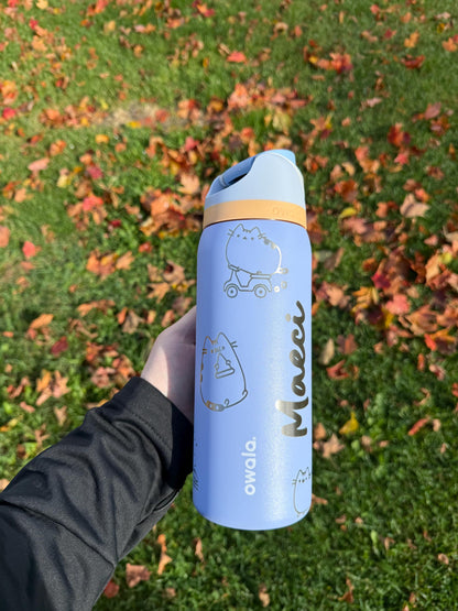 Custom Engraved Owala Tumbler, Personalized Full Wrap, Engraved Owala Cup, Laser Engraved Tumbler, 24 32 40 oz Gift
