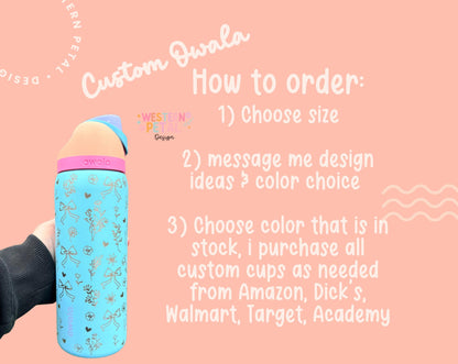 Custom Engraved Owala Tumbler, Personalized Full Wrap, Engraved Owala Cup, Laser Engraved Tumbler, 24 32 40 oz Gift