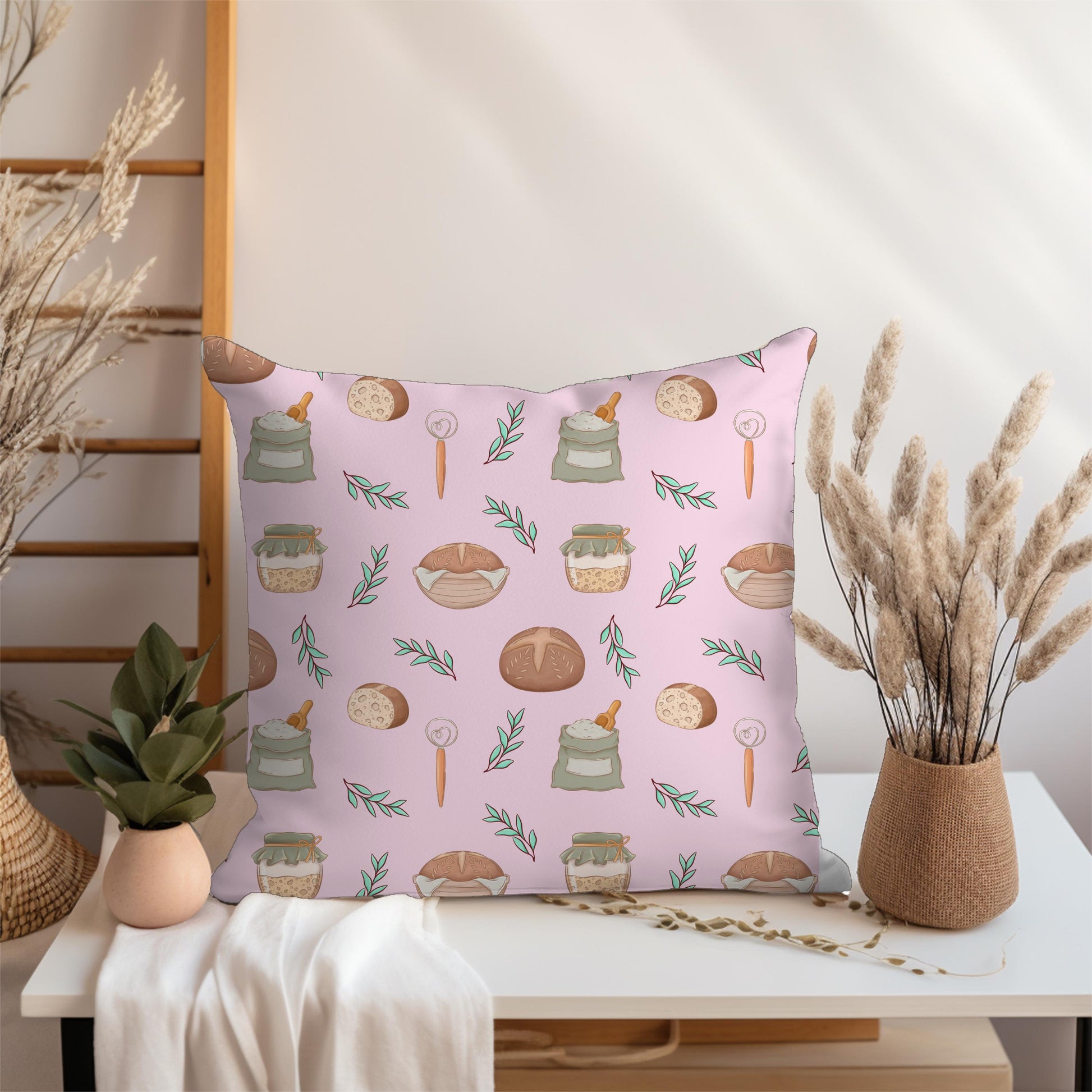 Sourdough Bread Seamless Pattern | Bakery Digital Paper (12x12 PNG)