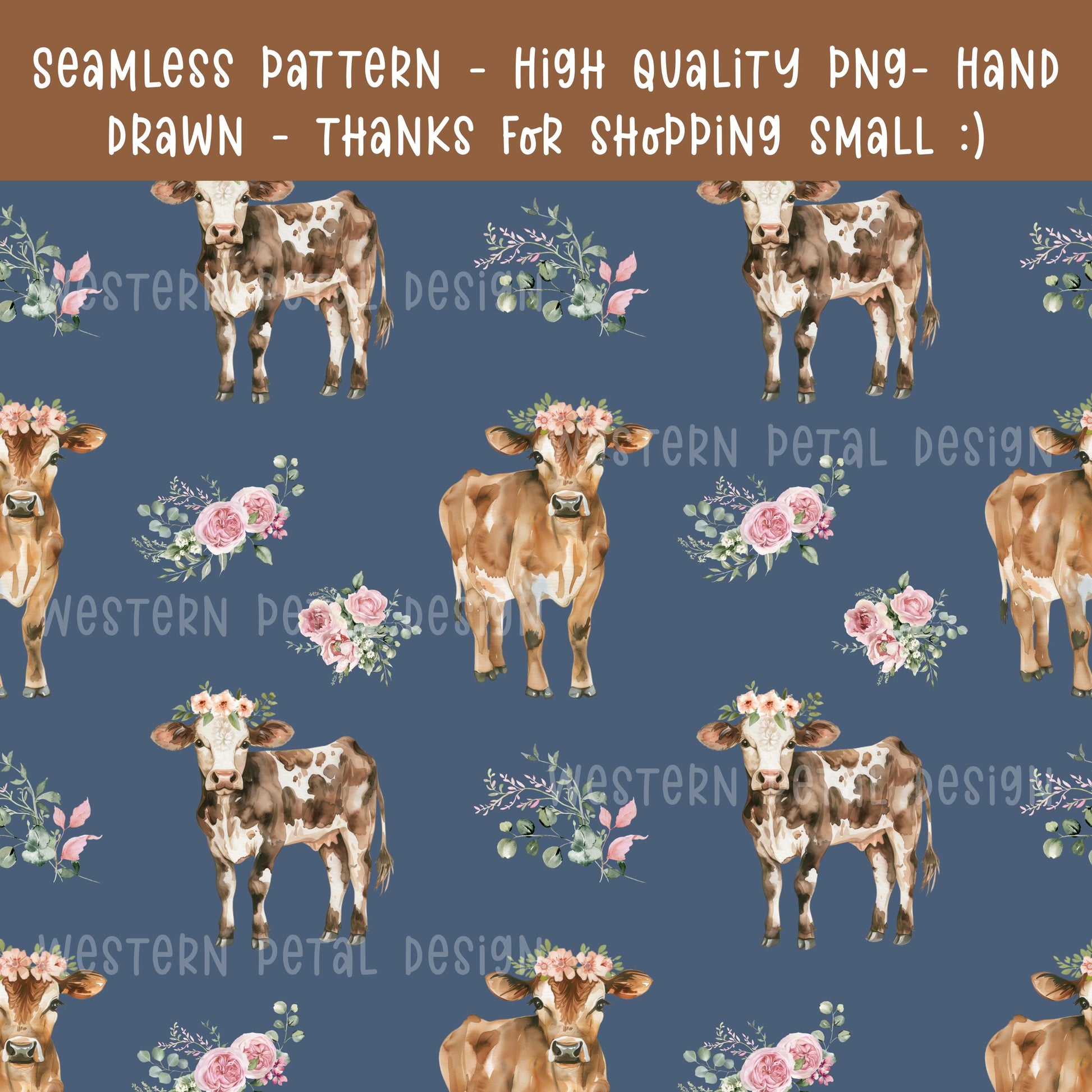 Western Floral Seamless Pattern PNG, Cowgirl Floral Digital Paper, Retro Western Pattern, Pink Orange Flower Design, 12x12 Sublimation