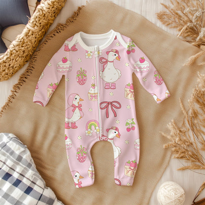 Pink Goose Seamless Pattern | Coquette Nursery Design (12x12 PNG)