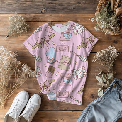 Kawaii Baking Seamless Pattern | Pastel Kitchen Print (12x12 300 DPI PNG)
