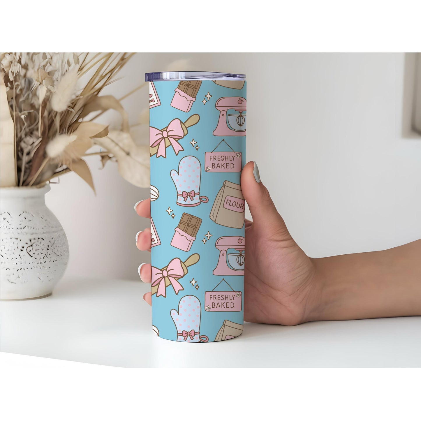 Kawaii Baking Seamless Pattern | Pastel Kitchen Print (12x12 300 DPI PNG)