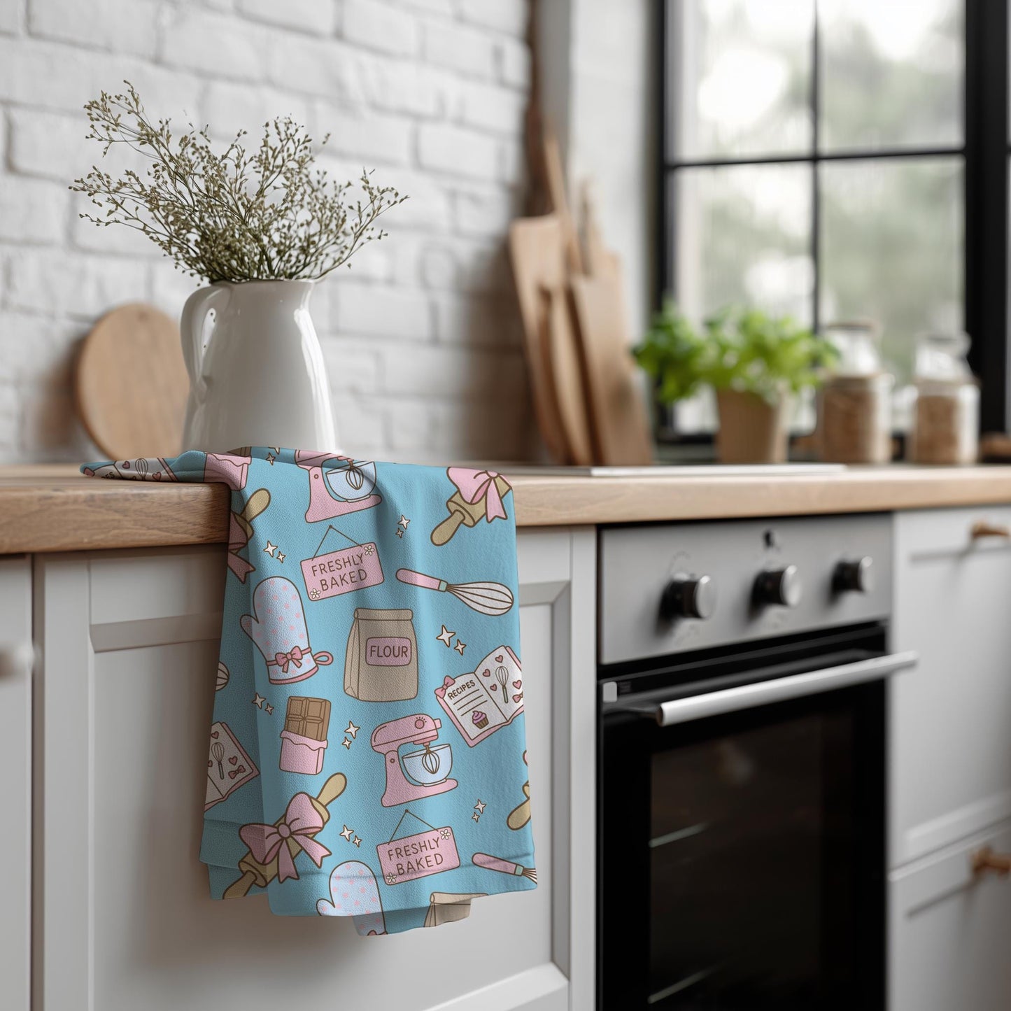 Kawaii Baking Seamless Pattern | Pastel Kitchen Print (12x12 300 DPI PNG)
