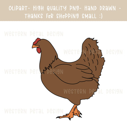 Show Chicken Clipart | Hand Drawn 4H Livestock (PNG Digital Download)