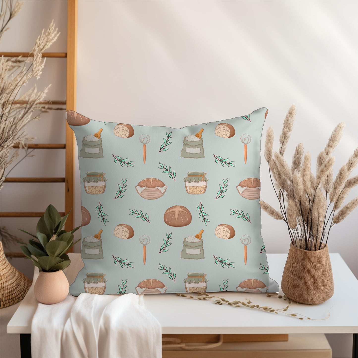 Sourdough Bread Seamless Pattern | Bakery Digital Paper (12x12 PNG)