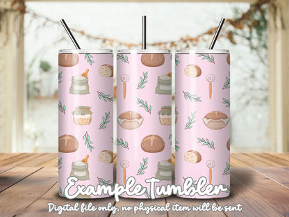 Sourdough Bread Seamless Pattern | Bakery Digital Paper (12x12 PNG)
