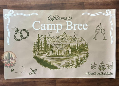 Camp Bachelorette Banner Template | DIY Hand Painted Design (Digital Download)