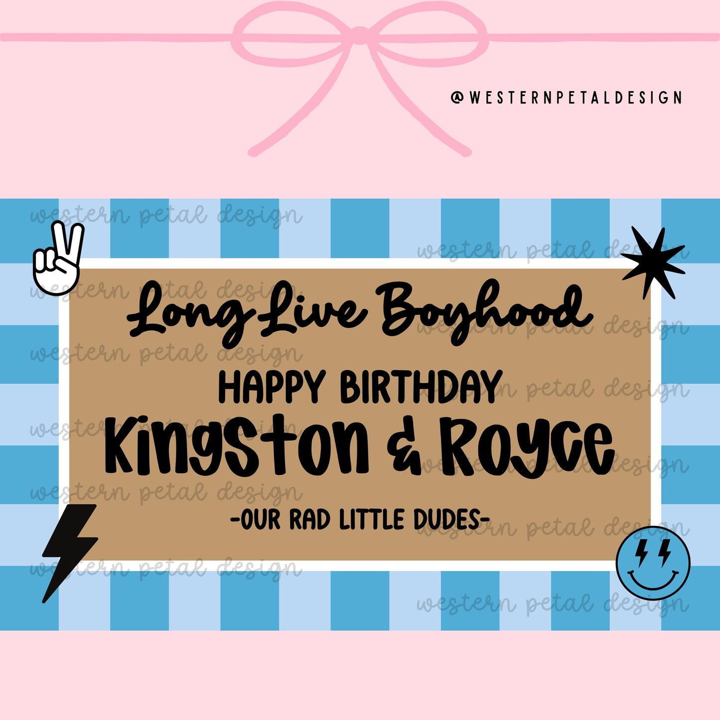 Hand Painted Birthday Banner Template | DIY Canva, Boyhood Theme (3x5 ft)