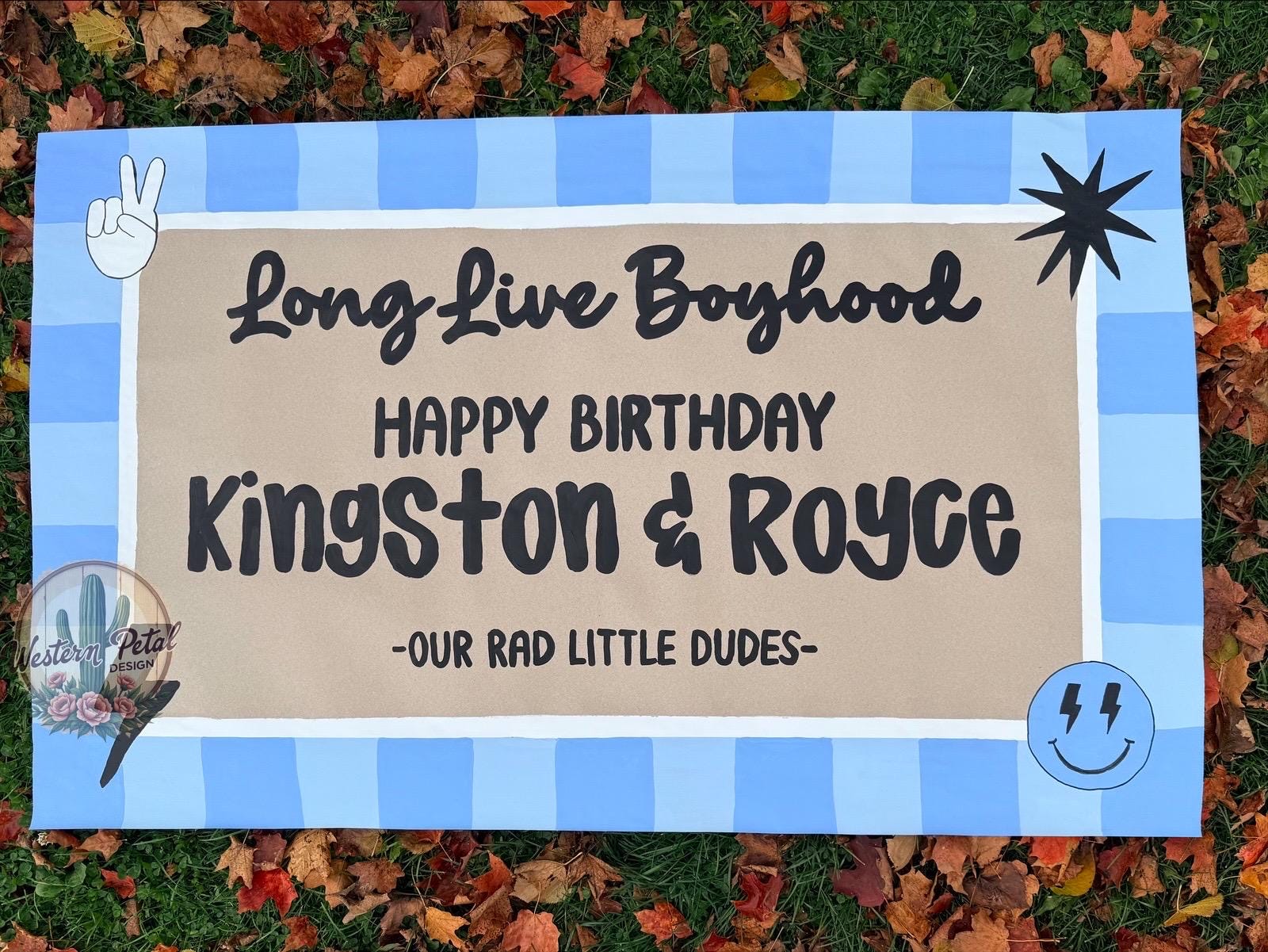 Hand Painted Birthday Banner Template | DIY Canva, Boyhood Theme (3x5 ft)