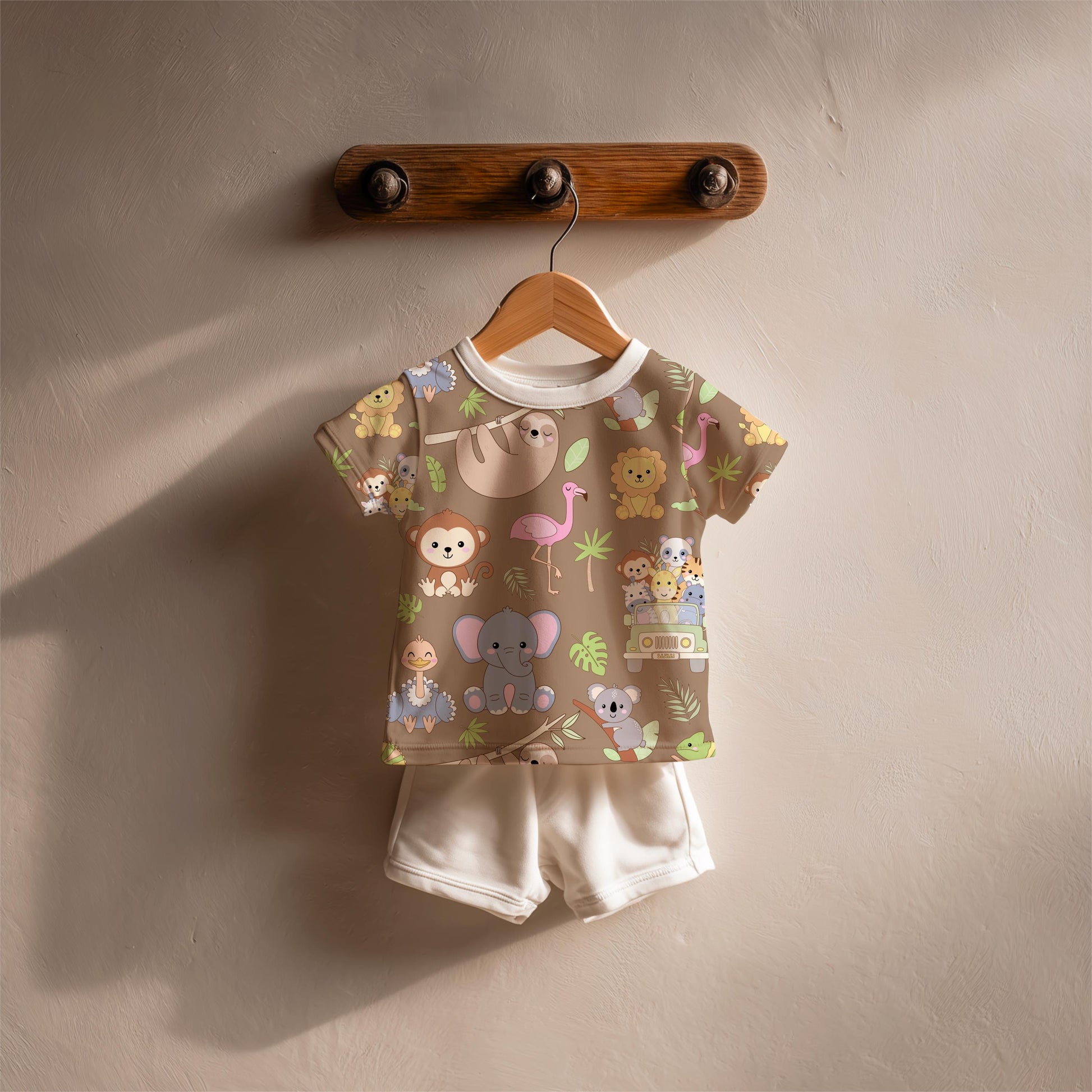 Safari Animals Seamless Pattern | Nursery Fabric Wallpaper (12x12 PNG)