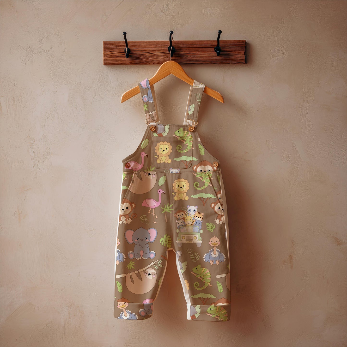 Safari Animals Seamless Pattern | Nursery Fabric Wallpaper (12x12 PNG)