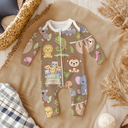 Safari Animals Seamless Pattern | Nursery Fabric Wallpaper (12x12 PNG)